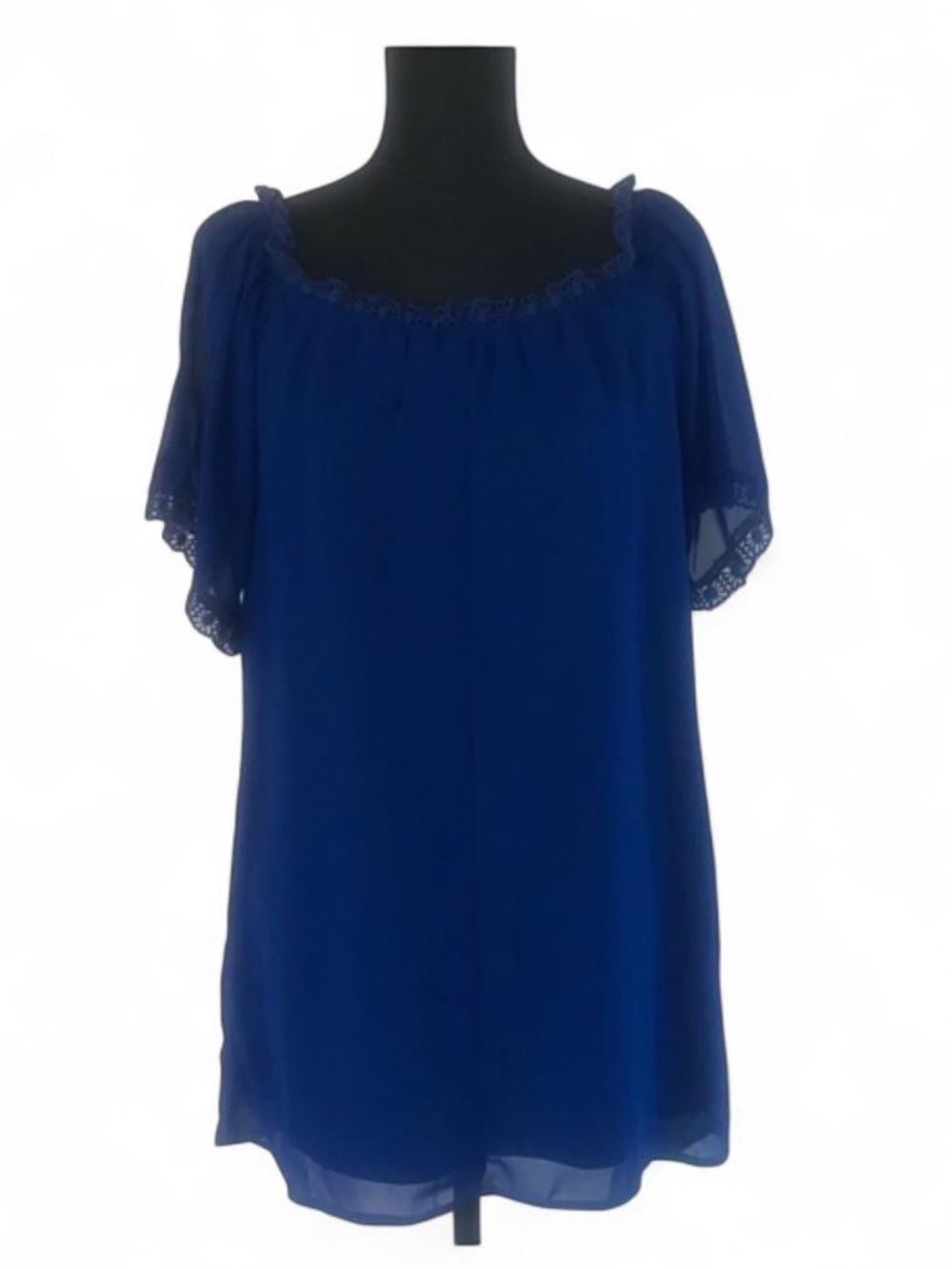 Women’s Off-Shoulder Blue Blouse - Elegant Short Sleeve dress brand new with tag